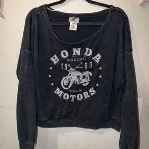 Honda Women's Black Graphic Sweatshirt